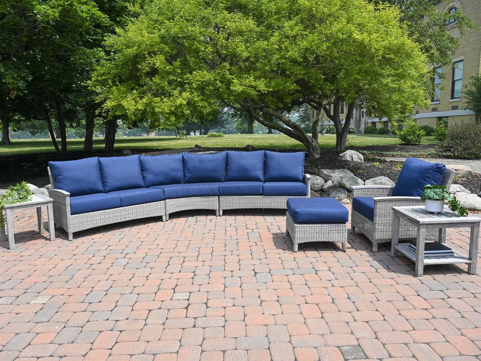 Bella Deep Seating Wicker Sectional Patio Lounge Set