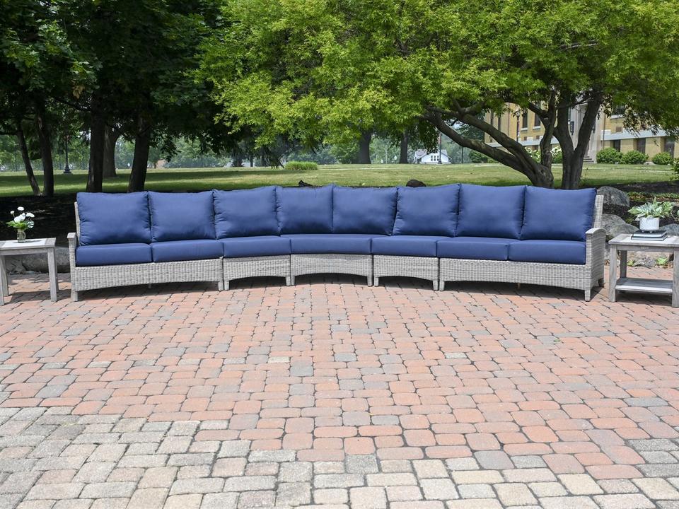 Bella Deep Seating Wicker Sectional Outdoor Lounge Set