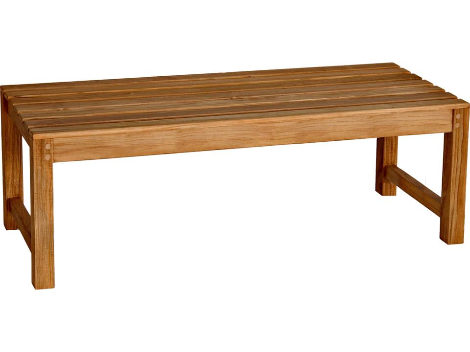 Charleston 4-Foot Teak Backless Bench