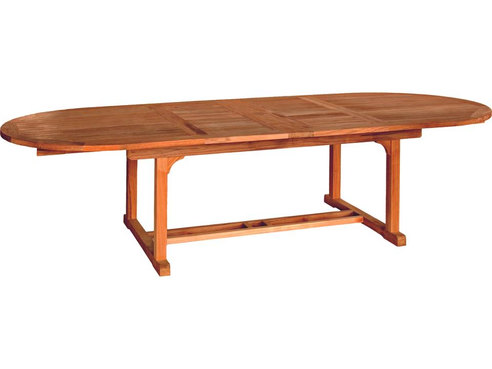 Chelsea Teak 80-115 Inch Oval Extension Dining Table