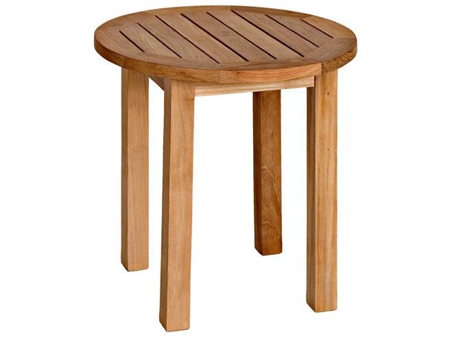 Canterbury Tall Round Teak Outdoor Side Table