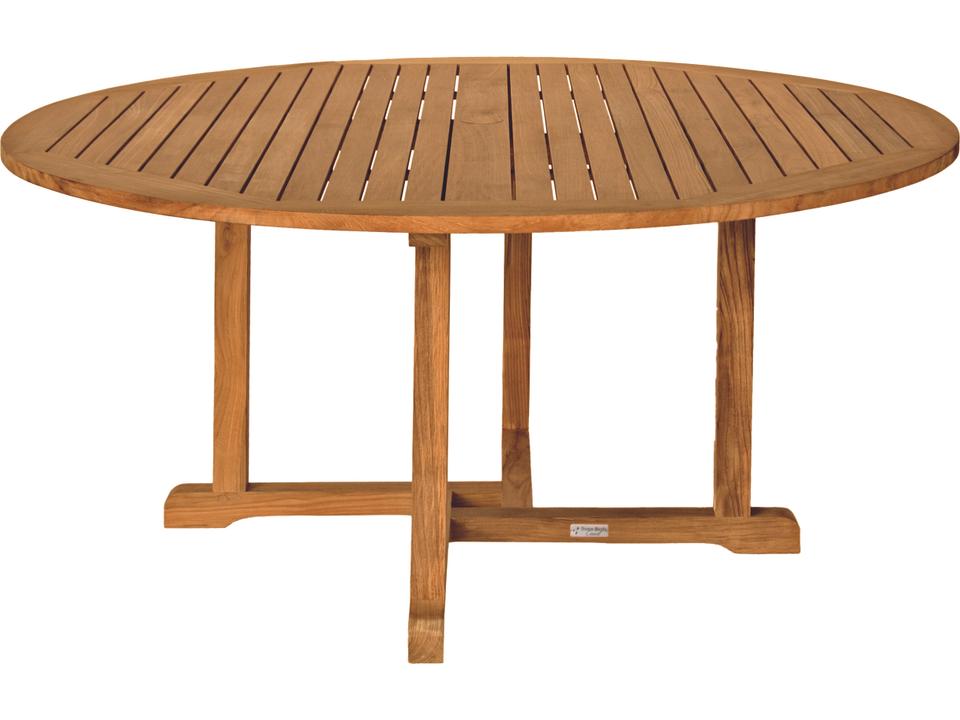 Oxford 60-Inch Round Teak Dining Table
