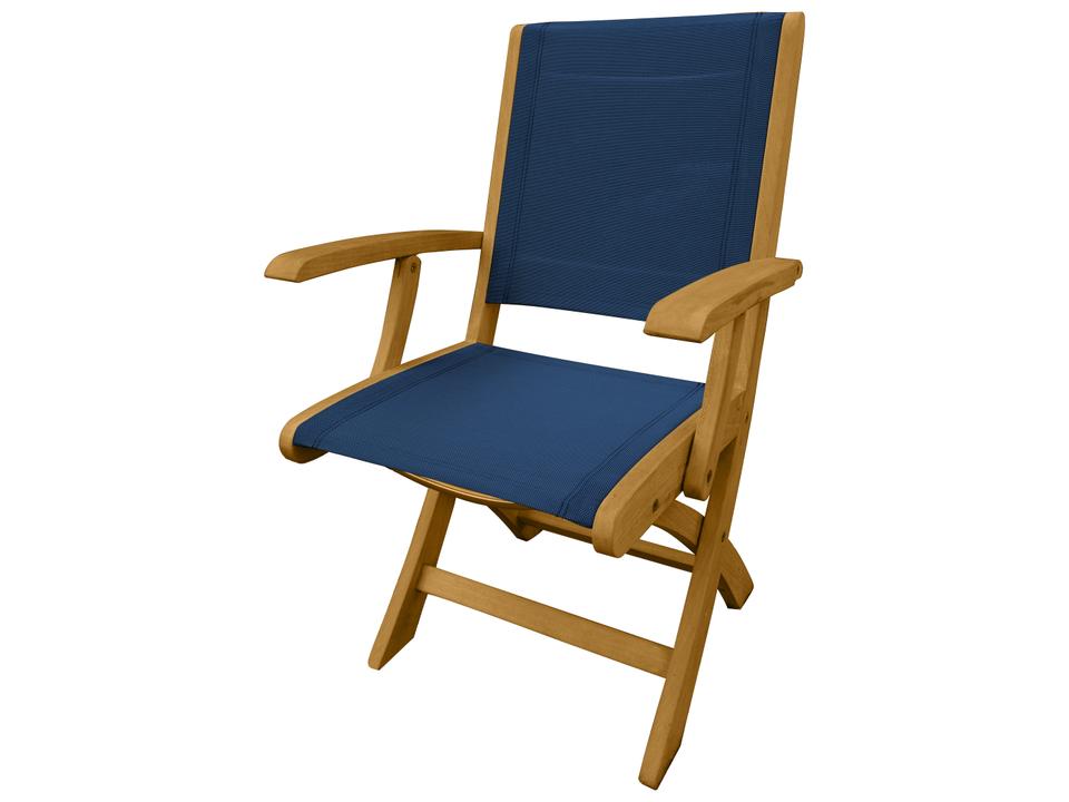 Riviera Teak Folding Armchair with Sling