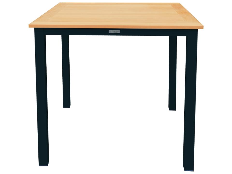 SoHo Square Teak and Aluminum Outdoor Counter Height Table