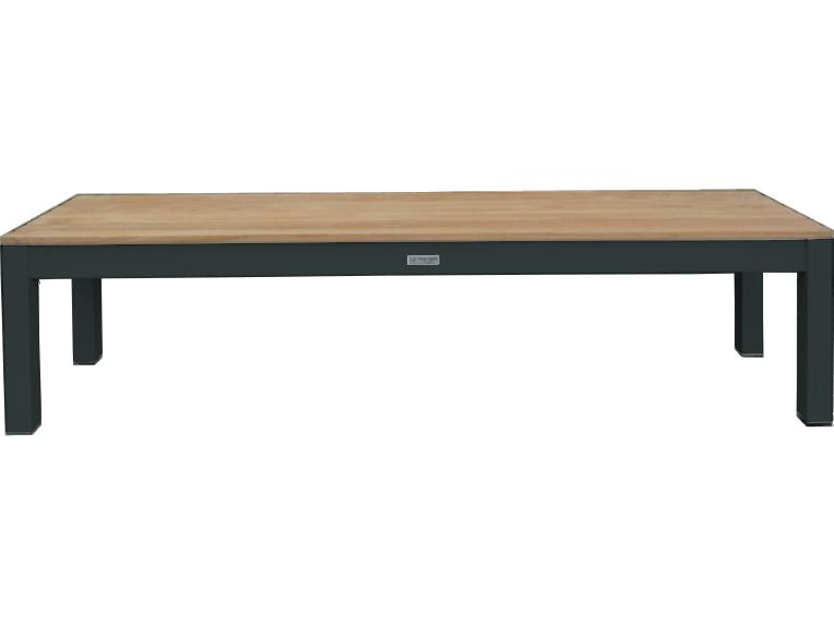 SoHo 65-Inch Backless Outdoor Bench with Teak Slats