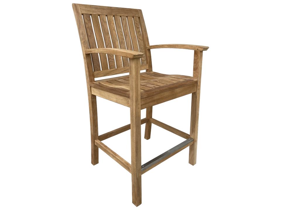 St. Lucia Teak Outdoor Counter Height Armchair