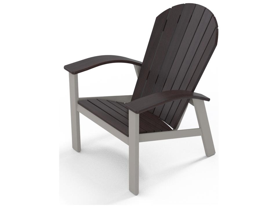 Newport Marine Grade Polymer Adirondack Chair in Warm Gray