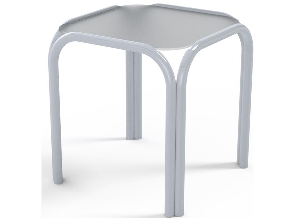 Obscure Acrylic Top Square Outdoor End Table