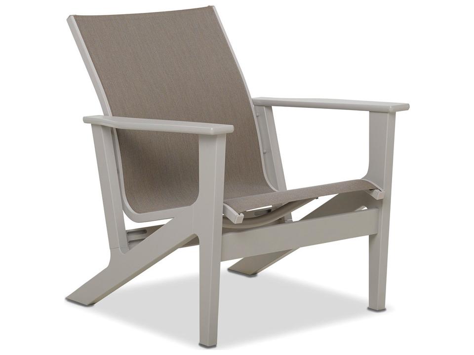 Wexler Sling Outdoor Chat Height Arm Chair with MGP Arms