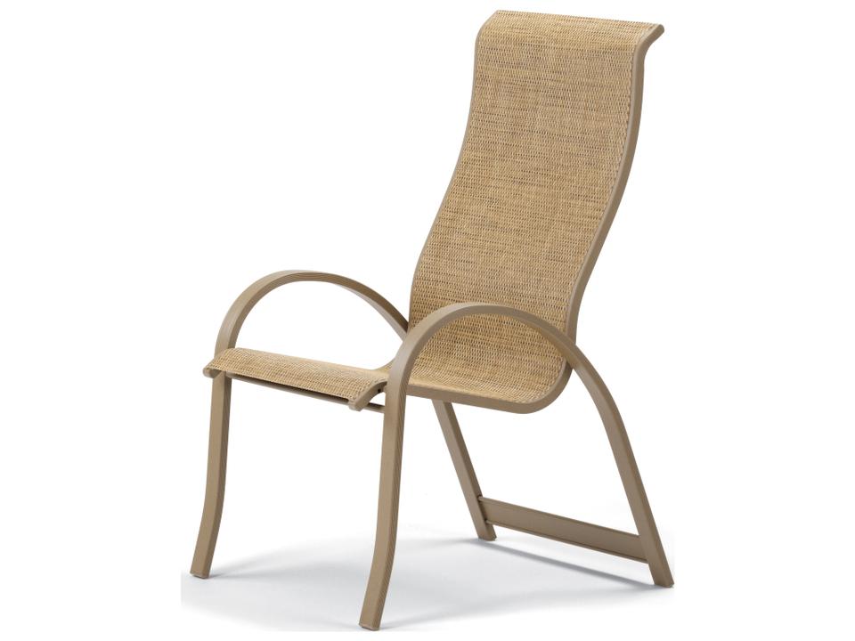 Aruba II Sling Aluminum Stackable Outdoor Patio Dining Arm Chair