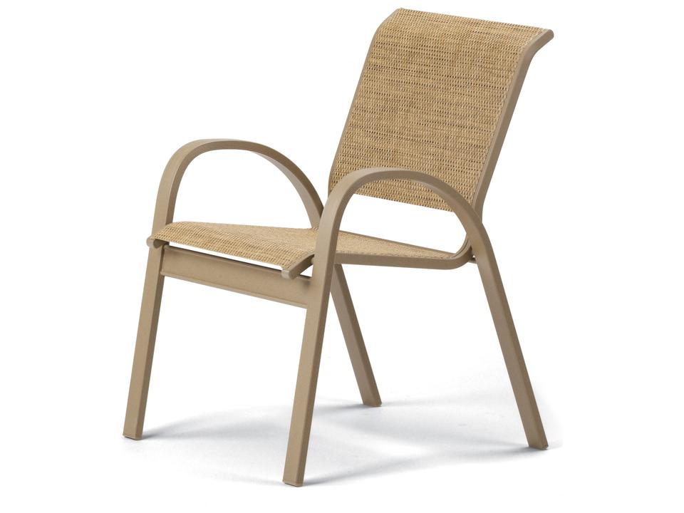 Aruba II Sling Aluminum Stackable Outdoor Dining Arm Chair