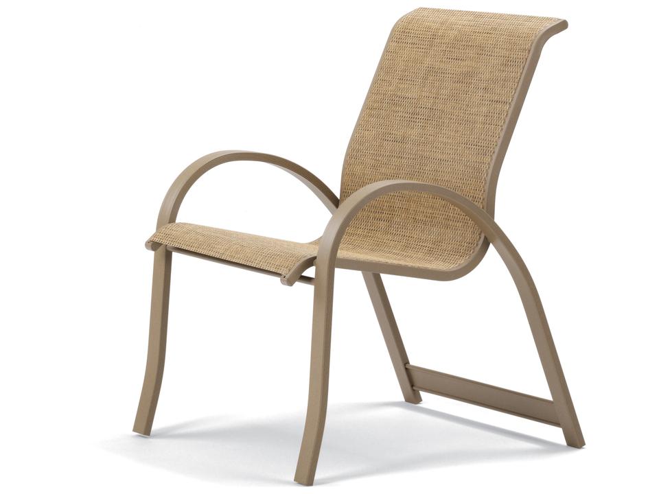 Aruba II Sling Aluminum Stackable Patio Dining Arm Chair