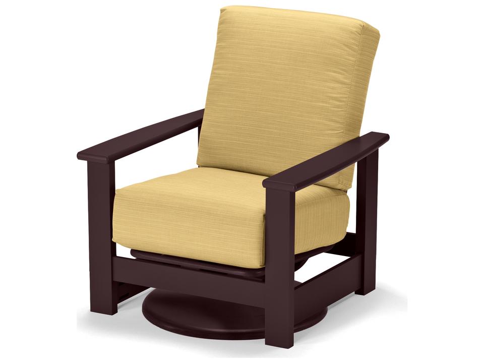 Leeward Marine Grade Polymer Deep Seat Swivel Rocker Outdoor Lounge Chair