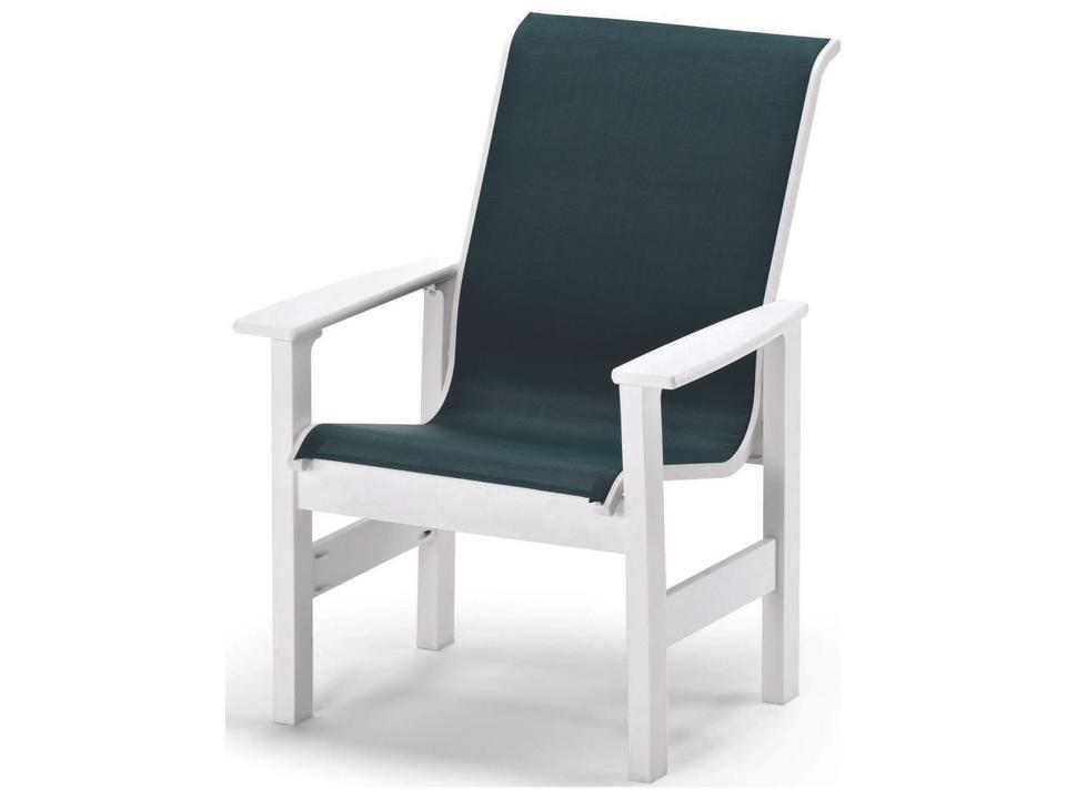 Leeward Marine Grade Polymer Sling Outdoor Patio Dining Arm Chair