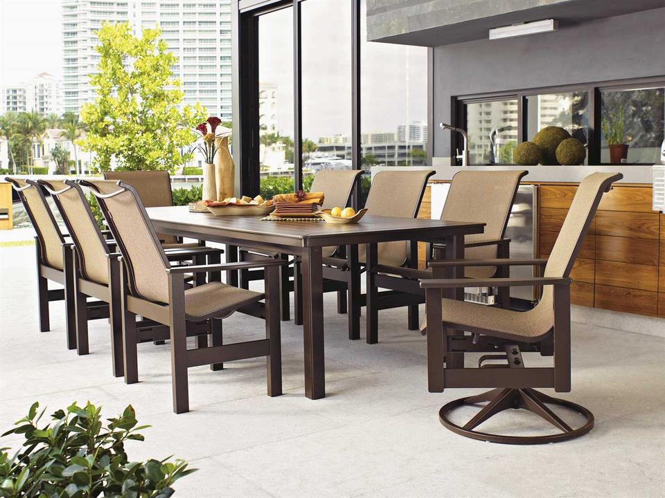 Leeward Marine Grade Polymer Sling Supreme Outdoor Dining Set