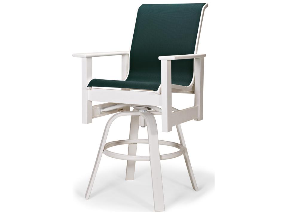 Leeward Marine Grade Polymer Sling Swivel Counter Height Chair