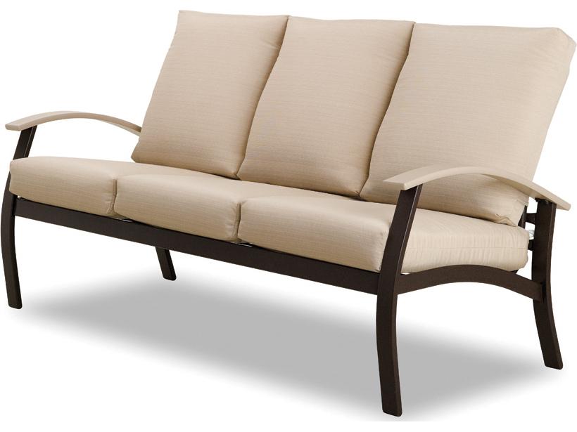 Belle Isle Cushion Aluminum Outdoor Sofa With MGP Arms