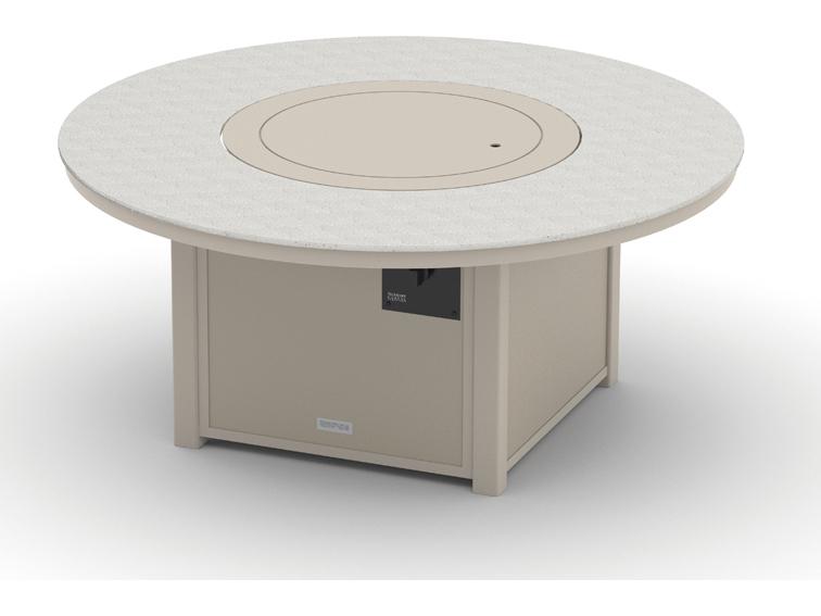 Fire Origins Aluminum MGP Round Outdoor Patio Fire Pit Table