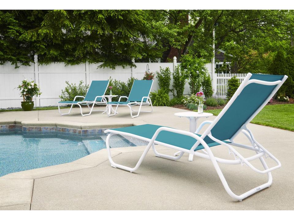 Gardenella Sling Aluminum Outdoor Patio Lounge Set