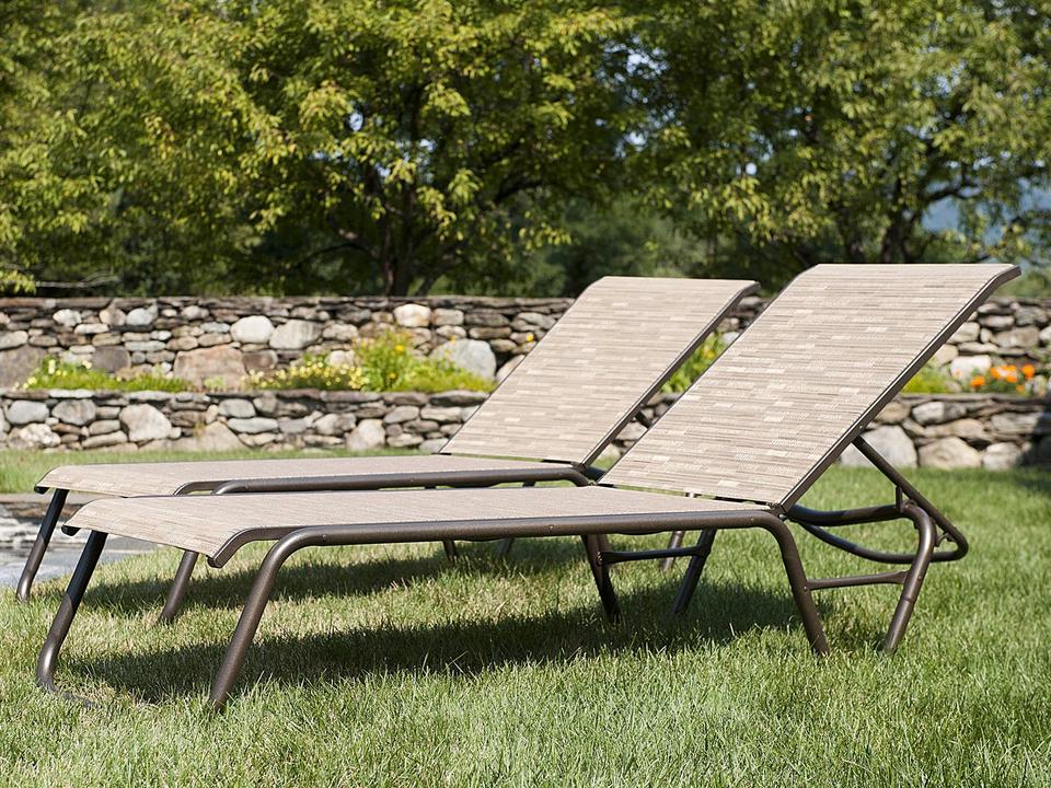 Gardenella Sling Aluminum Patio Lounge Set