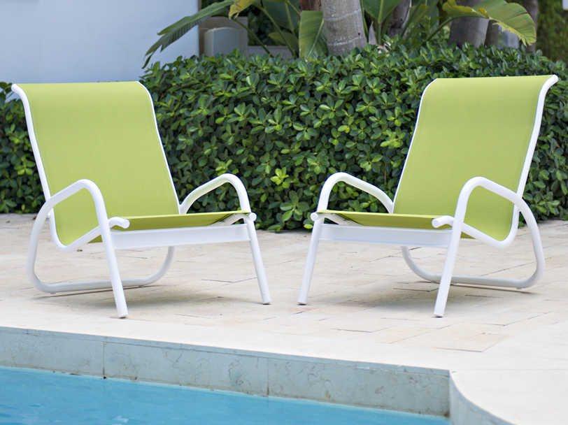 Gardenella Sling Aluminum Outdoor Patio Lounge Set