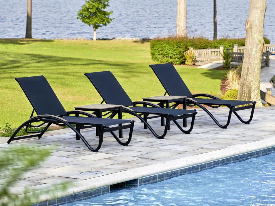 Helios Sling Aluminum Outdoor Lounge Set