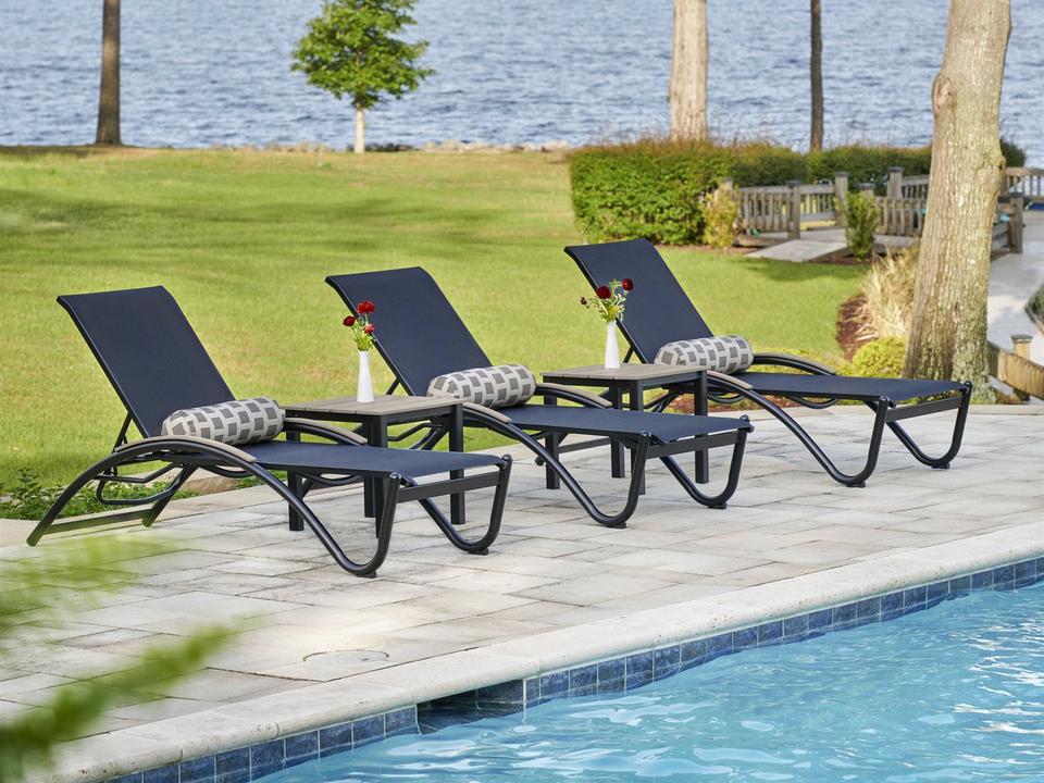 Helios Sling Aluminum Patio Lounge Set
