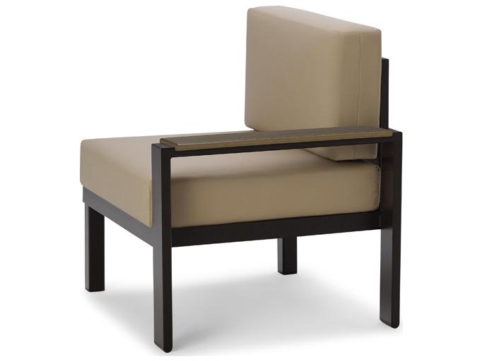 Larssen Cushion Aluminum End Arm Section Outdoor Lounge Chair