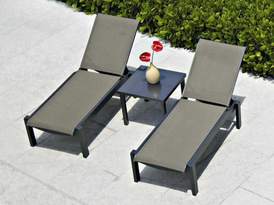 Leeward Marine Grade Polymer Sling Outdoor Lounge Set