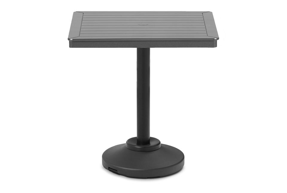 Marine Grade Polymer Square Outdoor Bar Table with Umbrella Hole