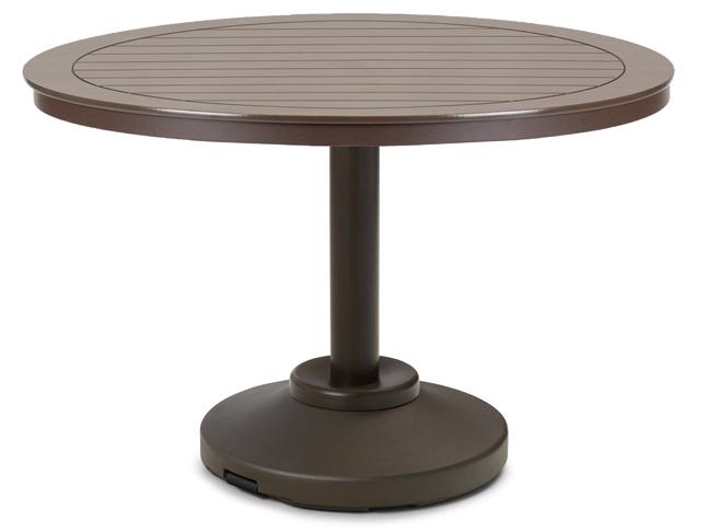 Marine Grade Polymer Round Outdoor Dining Table with Umbrella Hole