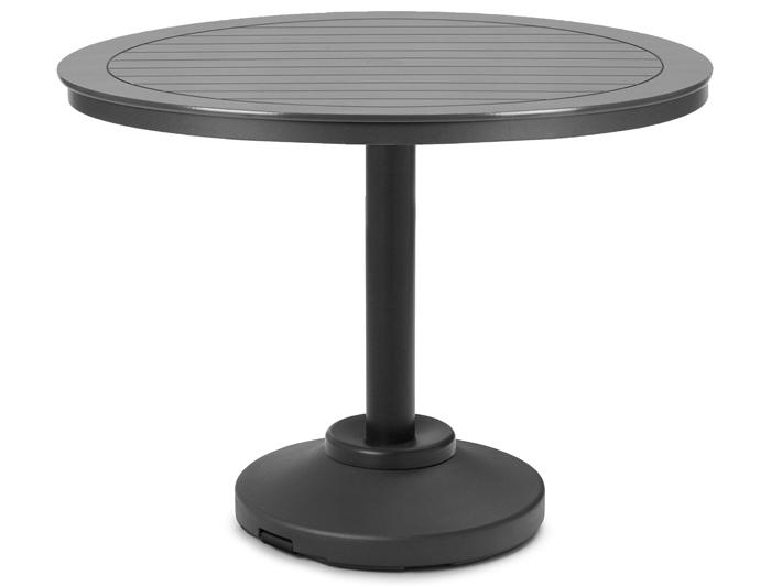 Marine Grade Polymer Round Outdoor Counter Table with Umbrella Hole