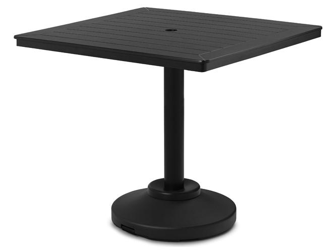 Marine Grade Polymer Square Patio Counter Table with Umbrella Hole