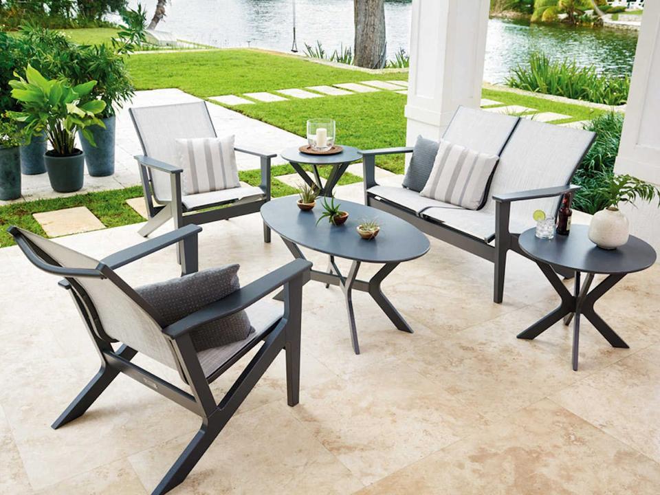 Wexler Marine Grade Polymer Sling Outdoor Patio Lounge Set