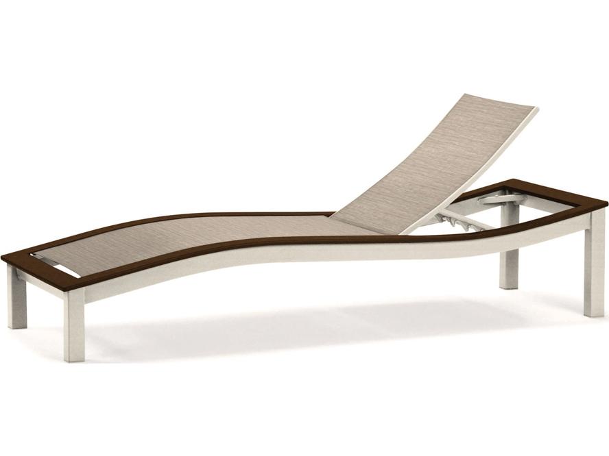Bazza Sling Contour Armless Chaise Lounge with Aluminum Frame