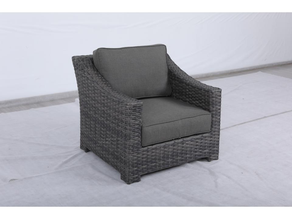 Bora Bora Wicker Rattan Patio Club Chair with Olefin Cushion