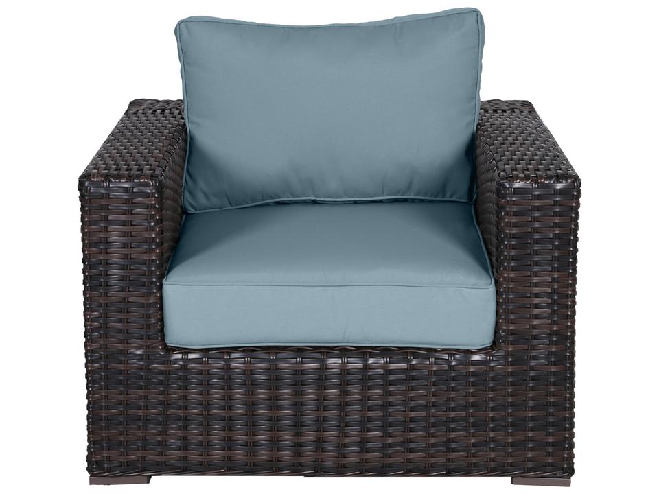 Santa Monica Wicker Cushion Lounge Chair in Spa