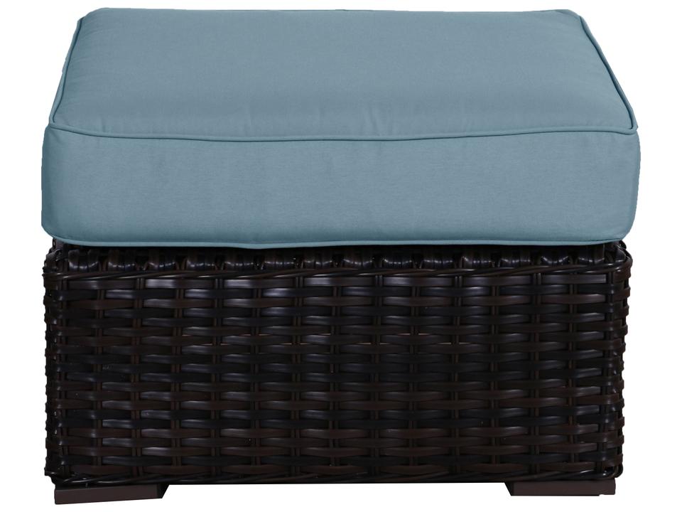 Santa Monica Wicker Cushion Ottoman in Spa