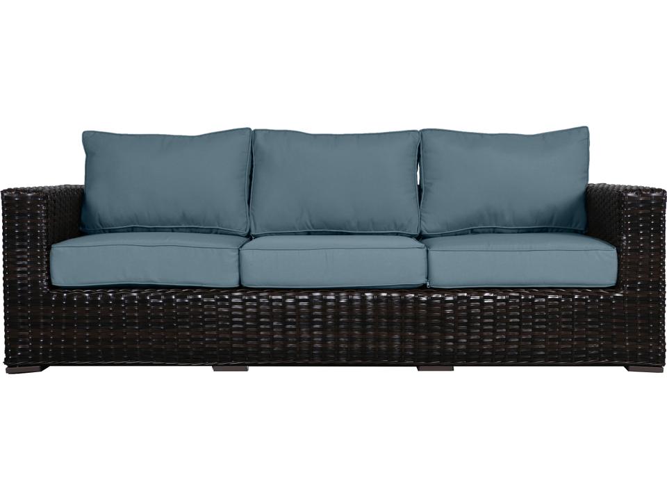 Santa Monica 3-Seat All-Weather Wicker Sofa with Spa Cushions