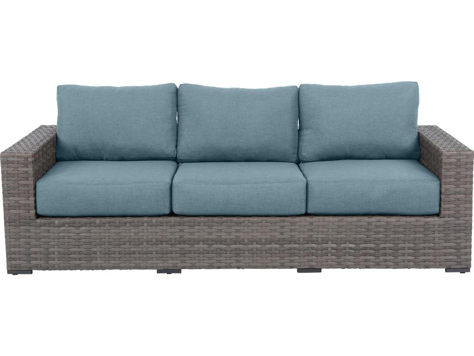 Bali 3-Seat Wicker Outdoor Sofa with Spa Cushions