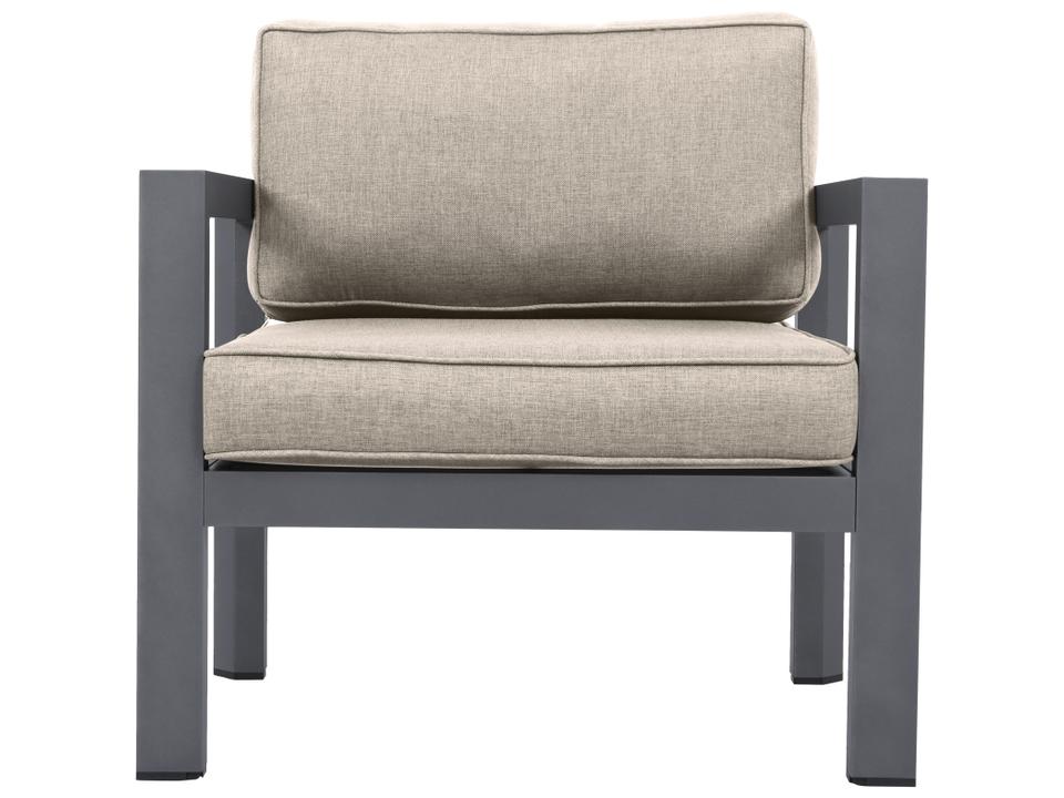 Cabo Aluminum Cushion Lounge Chair with Light Beige Olefin Cushion