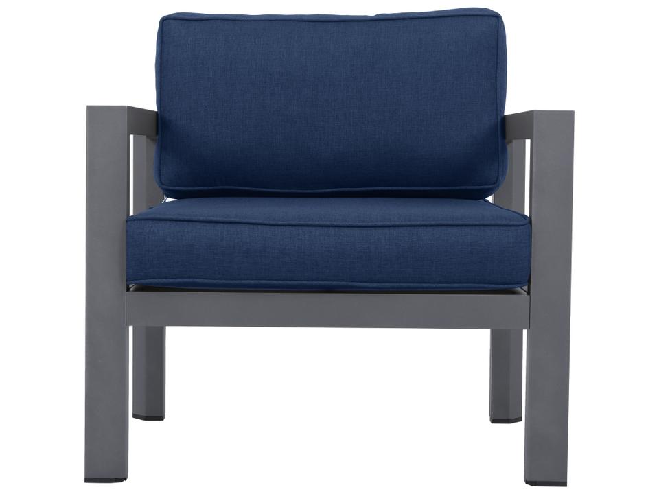 Cabo Aluminum Cushion Lounge Chair in Navy