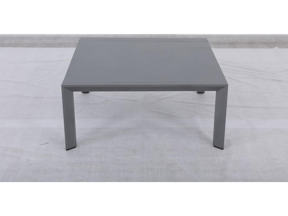 Cabo Square Aluminum Coffee Table in Grey