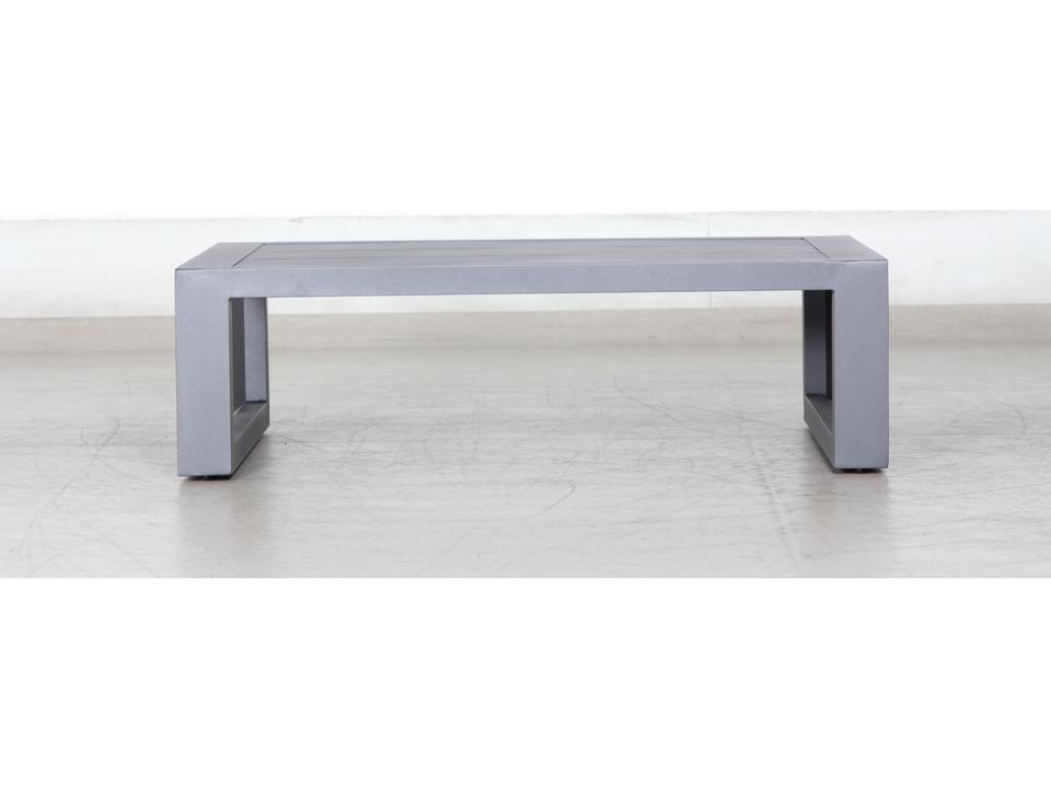 Paris Aluminum Rectangular Coffee Table in Dark Grey