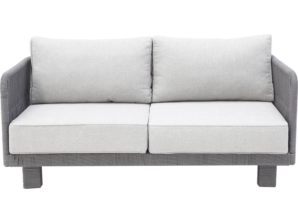 Cancun Outdoor Loveseat with Gray Cushions
