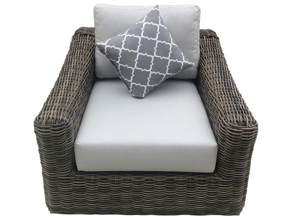 Monterey Wicker Club Chair with Olefin Cushions