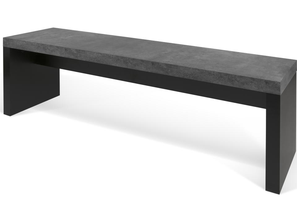 Detroit Concrete And Pure Black Accent Bench