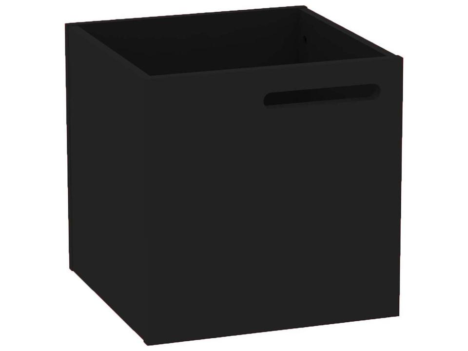 Berlin Storage Bin in Pure Black MDF for Shelving Units