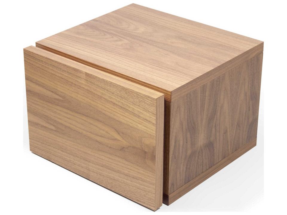 Float 1-Drawer Nightstand in Walnut