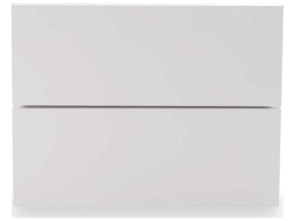 Float 2-Drawer Nightstand in Pure White